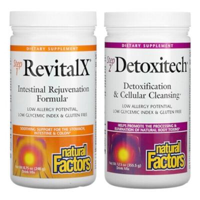 Natural Factors Полное питательное очищение за 7 дней с RevitalX и Detoxitech, 1,33 фунта (603,5 г)