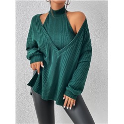 SHEIN Unity Drop Shoulder Schlitz am Saum, Top & Trägertop