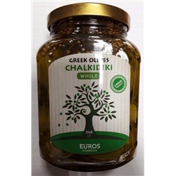 Оливки   с/к    Халкидики   в  оливковом  масле "  ЕВРОС   "  стекло   340 г