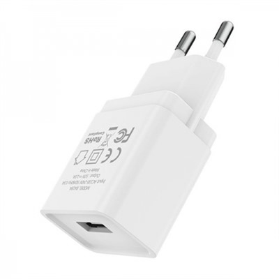 Зарядное устройство Borofone BA19A, 1А USB + кабель Micro USB, белое