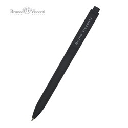 Ручка шариковая автоматическая, 0,7 мм, BrunoVisconti SoftClick Black, стержень синий, корпус soft touch