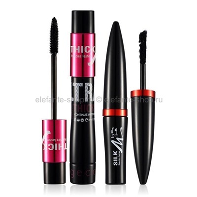 Набор для увеличения ресниц Gecomo Silk+Mascara Thick and Long (106)