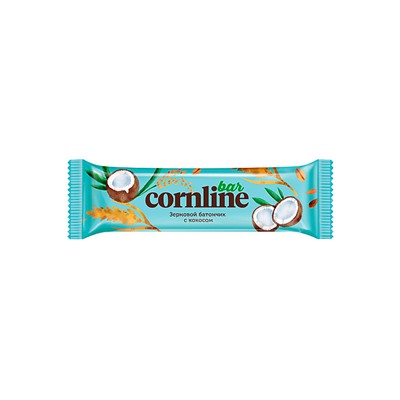 «Cornline», зерновой батончик с кокосом, 30 г (упаковка 18 шт.)