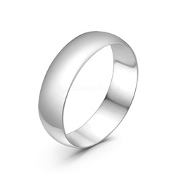 Кольцо обручальное из серебра родированное 925 пробы 1-021шр