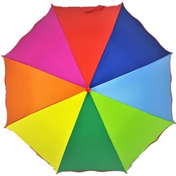 Зонт-трость DINIYA арт.2608 (2286) полуавт 19"(48см)Х8К радуга
