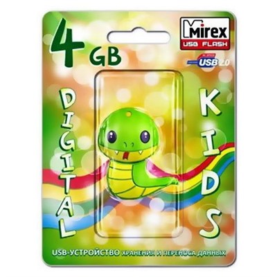 4Gb Mirex Snake Green (13600-KIDSNG04)