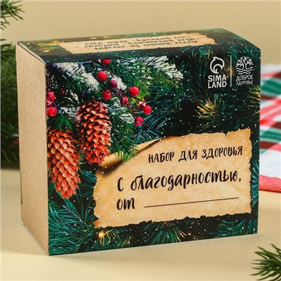Набор «Будьте здоровы»: чай 20 г., варенье из сосновых шишек 30 г., бальзам 100 мл.