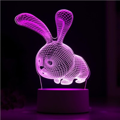 Светильник "Кролик" LED RGB от сети 9,5х14х19 см RISALUX