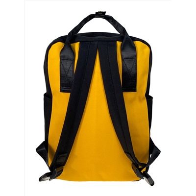Молодежный рюкзак из текстиля, цвет желтый с черным