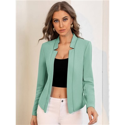 SHEIN BIZwear Blazer mit Einfarbig eingekerbtem Kragen, Arbeitskleidung