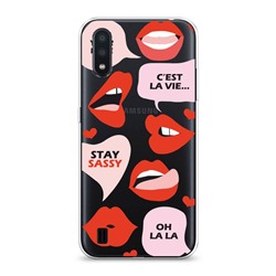 Силиконовый чехол Stay sassy на Samsung Galaxy A01