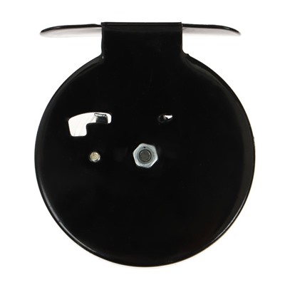 Катушка инерционная, металл пластик, диаметр 6.5 см, цвет черный-прозрачный, 701
