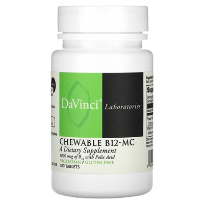 DaVinci Chewable B12-MC, 100 Tablets