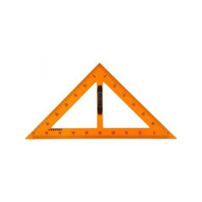 Треугольник пластик 5097801 «deVENTE» 45°/45°/90°, с ручкой, для классной доски