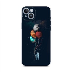 Силиконовый чехол Космонавт с шариками на iPhone 14