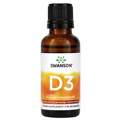 Swanson Витамин D3, Высокая потенция - 2000МЕ (50 мкг) - 29.6 мл - Swanson