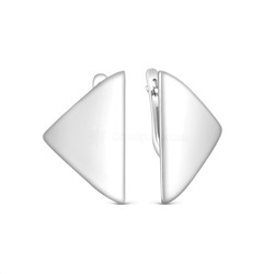 Серьги в форме треугольника из серебра родированные 925 пробы С50126р