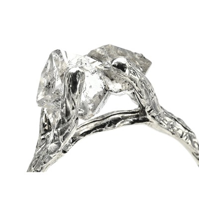 Кольцо С925 Херкимерский алмаз 11*8мм, размер-18