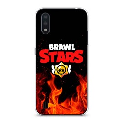 Силиконовый чехол Brawl Stars огонь на Samsung Galaxy A01