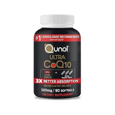 Qunol Ultra CoQ10 100mg Softgels- 3x Better Absorption, Antioxidant for Heart Health & Energy Production, Coenzyme Q10 Vitamins and Supplements, 3 Month Supply, 90 Count