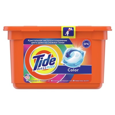 Капсулы для стирки Tide Color, 12 х 22,8 г