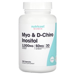 Nutricost Инозитол для женщин - Myo и D-Chiro - 120 капсул - Nutricost