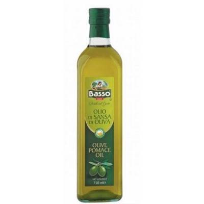 Масло оливковое рафинированное из выжимок с добавлением масла оливкового нерафинированного Basso Pomace Olive Oil 750 мл