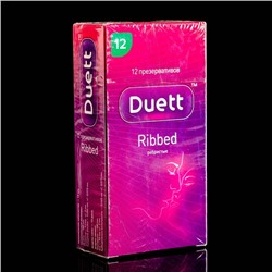 Презервативы DUETT ribbed 12 шт.