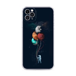 Силиконовый чехол Космонавт с шариками на iPhone 11 Pro Max