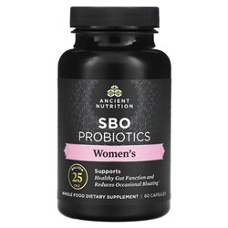 Ancient Nutrition Пробиотики SBO для женщин, 25 миллиардов КОЕ, 60 капсул