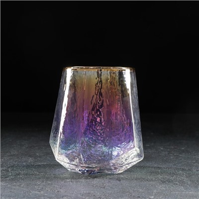 Стакан стеклянный Magistro «Дарио», 450 мл, цвет перламутровый