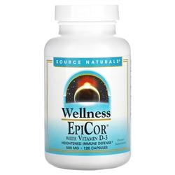 Source Naturals EpiCor с Витамином D-3, 500 мг, 120 капсул - Source Naturals - Бета Глюкан