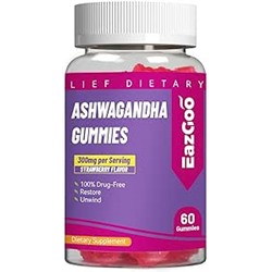 EAZGOO Ashwagandha Gummies for Women and Men, Ashwagandha Supplement with Vitamin D3, Vegan, Non-GMO, Gluten Free, 60 Count
