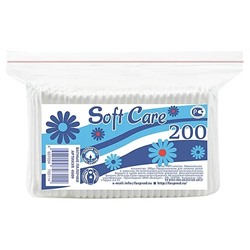 Ватные палочки Soft care, 200шт пакет