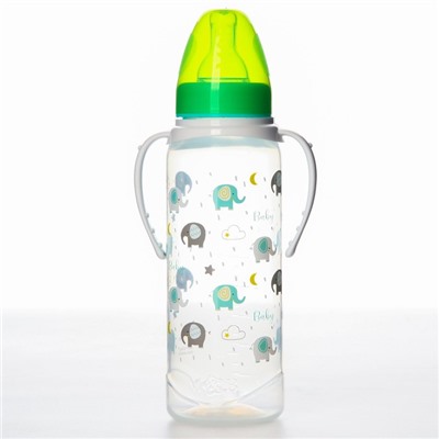 Бутылочка для кормления "Baby" 250 мл цилиндр, с ручками
