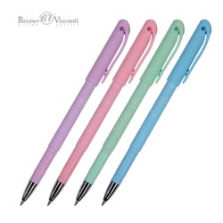 Ручка гелевая со стираемыми чернилами BrunoVisconti DeleteWrite Fruit rain. Вишня, узел 0.5 мм, синие чернила, матовый корпус Soft Touch, МИКС