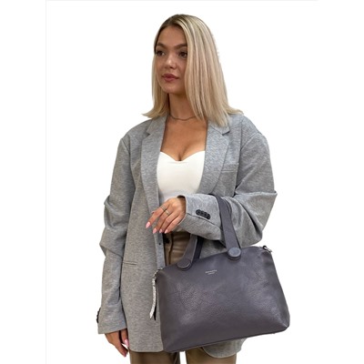 Женская сумка из искусственной кожи цвет серый