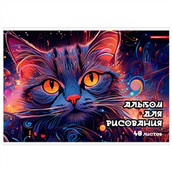 Альбом для рисования А4 40л. 14465-EAC Ночной кот