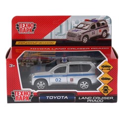 Технопарк. Модель "Toyota Prado. Полиция" арт.PRADO-P-SL 12см, откр. двери,инерц.
