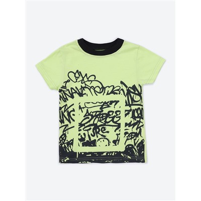 Салатовая футболка "Graffiti" для мальчика (418441894)
