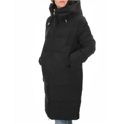 C1046 BLACK Пальто зимнее женское (200 гр. холлофайбер)