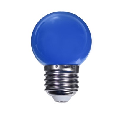 Лампа светодиодная Luazon Lighting, G45, Е27, 1.5 Вт, для белт-лайта, синяя, наб 20 шт