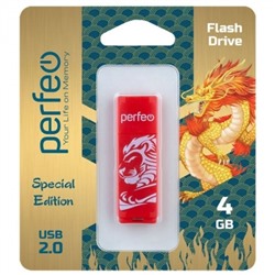 4Gb Perfeo C04 Red Lion USB 2.0 (PF-C04RL004)