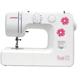 УЦЕНКА Швейная машина Janome Flower 313, 70 Вт, 15 операции, полуавтомат, белая