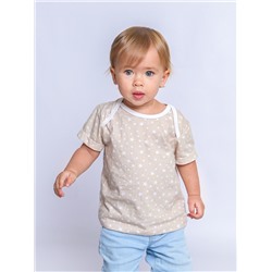 Бежевая футболка со звездами для новорождённого (431342739)