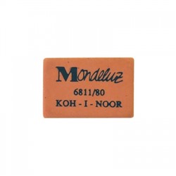 Ластик Koh-I-Noor /Mondeluz/ 80, прямоугольный, натуральный каучук, 26*18,5*8мм