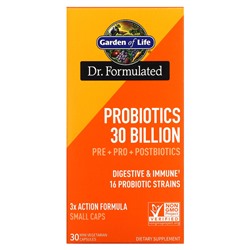 Garden of Life Probiotics, 30 Billion, 30 Mini Vegetarian Capsules