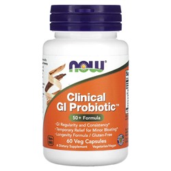 NOW Foods Клинический GI Пробиотик, Формула 50+, 60 вегетарианских капсул - NOW Foods