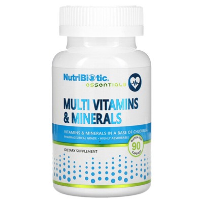 NutriBiotic Essentials, Мультивитамины и минералы, 90 капсул