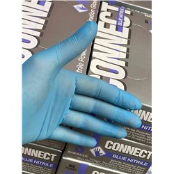 Нитриловые перчатки 100шт, цвет голубой